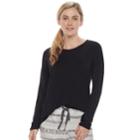 Women's Sonoma Goods For Life&trade; Pajamas: Essential Long Sleeve Tee, Size: Xs, Black