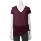 Juniors' So&reg; Knot Front Active Tee, Teens, Size: Xs, Drk Purple