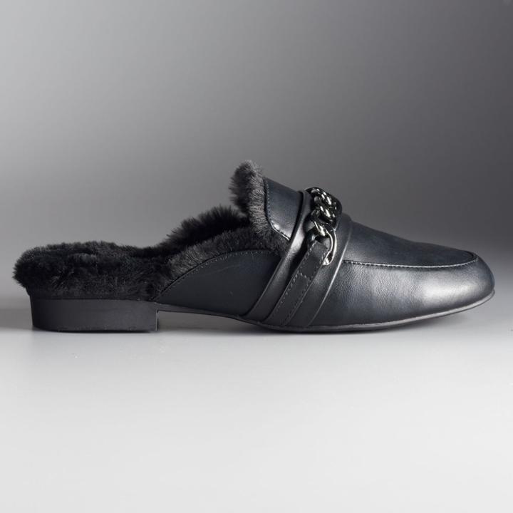 Simply Vera Vera Wang Geona Women's Slide Mules, Size: 9, Black