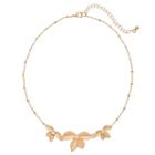 Lc Lauren Conrad Matte Leaf Necklace, Women's, White