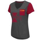 Women's Campus Heritage Iowa State Cyclones Pocket V-neck Tee, Size: Large, Dark Red
