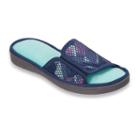 Dearfoams Women's Active Mesh Slide Slippers, Size: Small, Blue Other