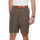 Men's Croft & Barrow&reg; Classic-fit Side-elastic 9.5-inch Cargo Shorts, Size: 33, Dark Brown