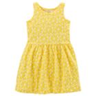 Girls 4-8 Carter's Tank Dress, Size: 6-6x, Lemon Print