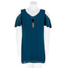 Juniors' Plus Size Iz Byer California Flutter Cold Shoulder Shift Dress, Girl's, Size: 2xl, Dark Green