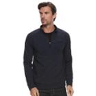 Big & Tall Men's Marc Anthony Slim-fit Marled Quarter-zip Pullover, Size: Xxl Tall, Blue