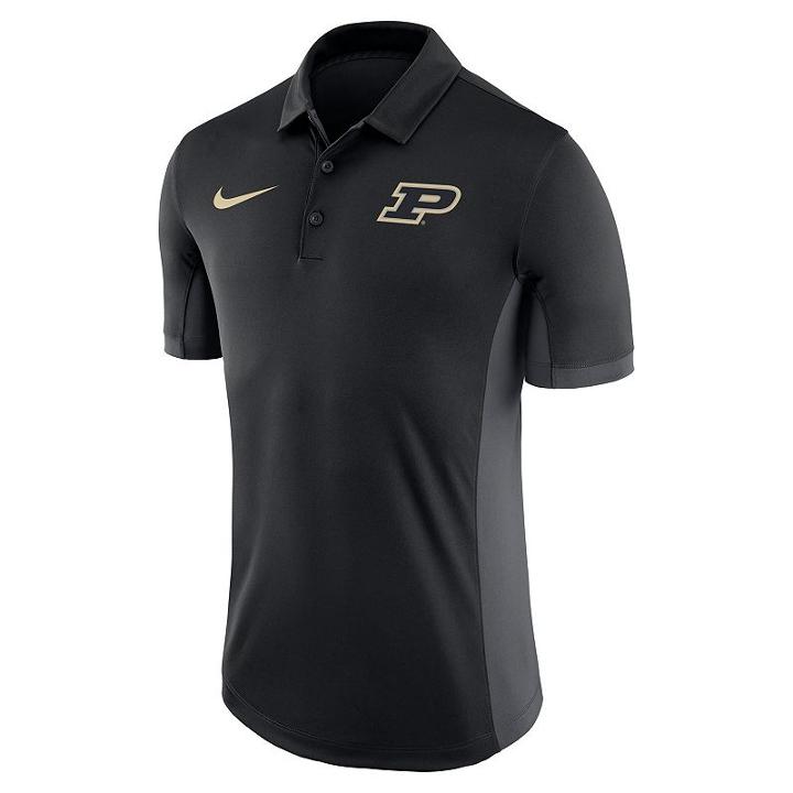 Men's Nike Purdue Boilermakers Dri-fit Polo, Size: Small, Black