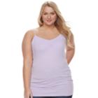 Juniors' Plus Size So&reg; Solid Tunic Camisole, Teens, Size: 3xl, Lt Purple