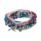 Mudd&reg; Beaded Charm Stretch Bracelet Set, Girl's, Multicolor