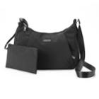 Women's Baggallini Slim Hobo Crossbody Bag With Rfid Blocking Pouch, Grey (charcoal)