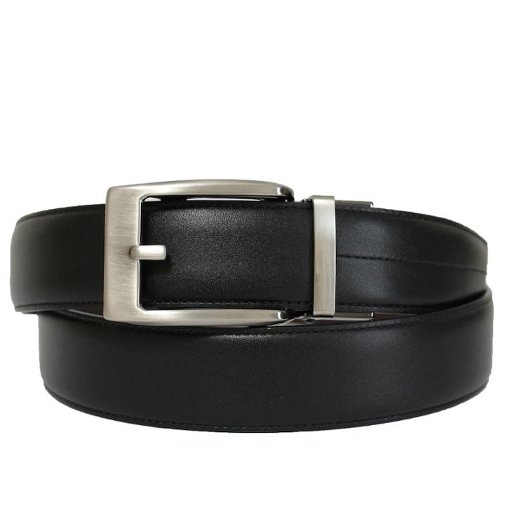Men's Apt. 9&reg; Feather-edge Leather Belt, Size: Small, Black