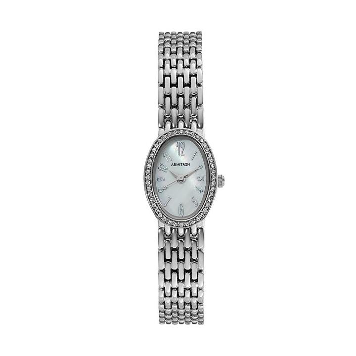 Armitron Women's Crystal Watch - 75/5360mpsv, Size: Small, Silver