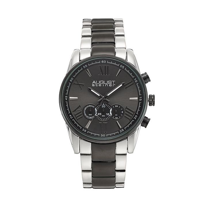 August Steiner Men's Stainless Steel Chronograph Watch, Multicolor
