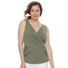 Maternity A:glow Twist Nursing Tank, Women's, Size: Xs-mat, Green
