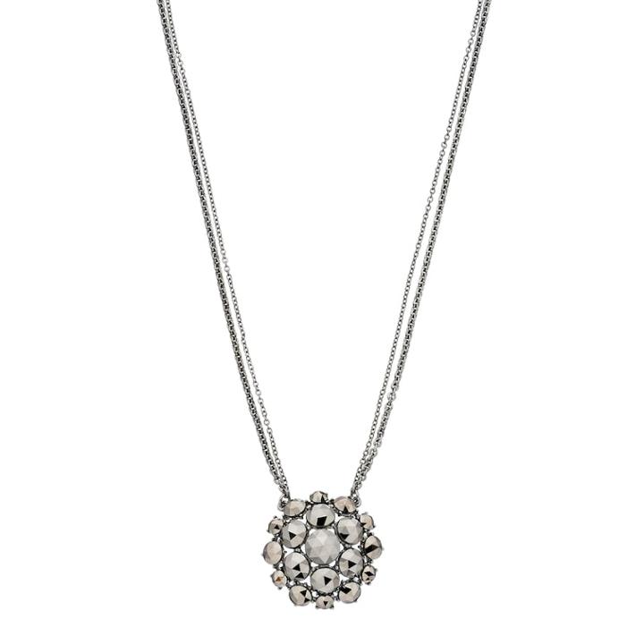 Simply Vera Vera Wang Nickel Free Simulated Hematite Cluster Pendant Necklace, Women's, Black