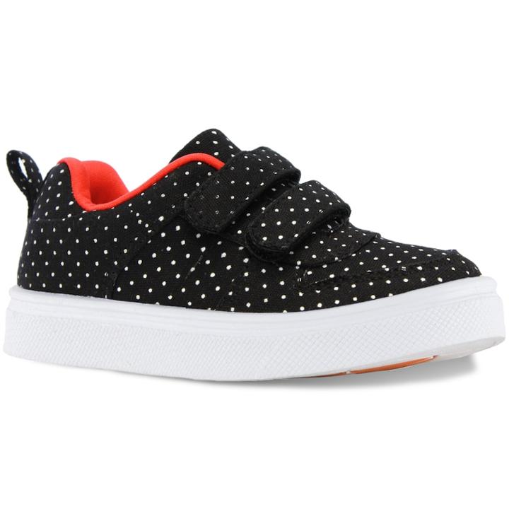 Oomphies Champ Toddler Girls' Sneakers, Size: 6 T, Black White