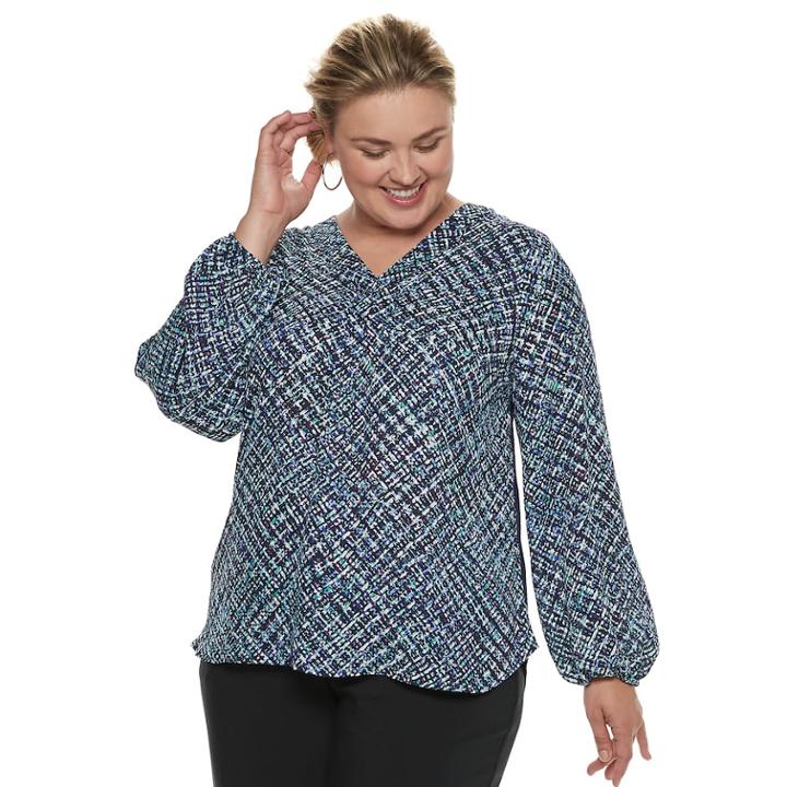 Plus Size Apt. 9&reg; Pleat Top, Women's, Size: 3xl, Drk Purple