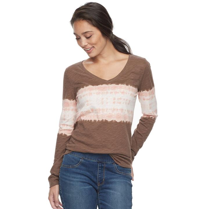 Women's Sonoma Goods For Life&trade; Essential V-neck Tee, Size: Xs, Light Pink