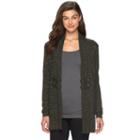 Ab Studio, Women's Button Open-front Cardigan, Size: Xlrg Av/rg, Ovrfl Oth