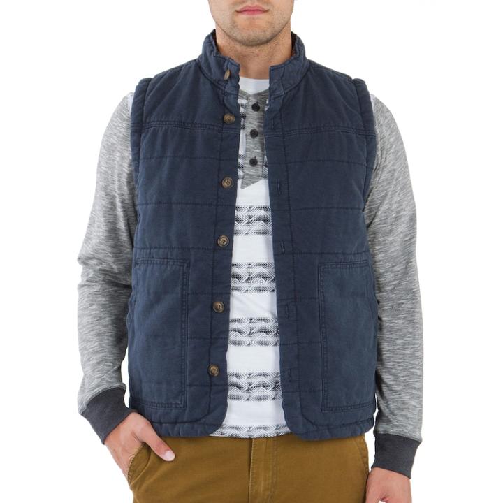 Men's Unionbay Cameron Canvas Quilted Vest, Size: Small, Purple