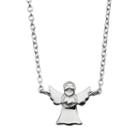 Sterling Silver Angel Necklace, Women's, Grey