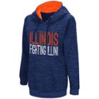 Women's Campus Heritage Illinois Fighting Illini Throw-back Pullover Hoodie, Size: Large, Dark Blue