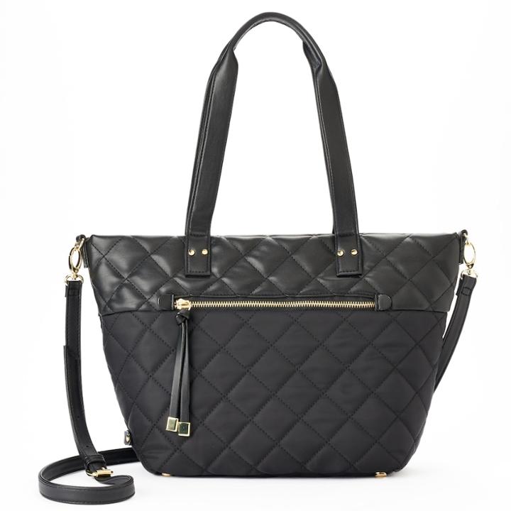 Utiliti Quilted Double Handle Tote, Women's, Black