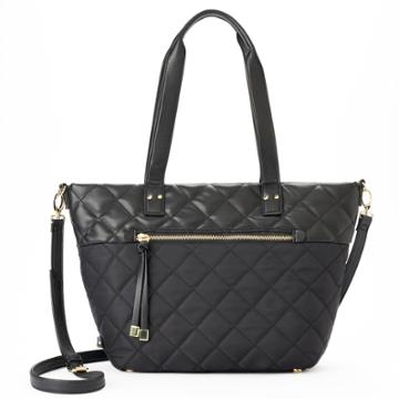 Utiliti Quilted Double Handle Tote, Women's, Black