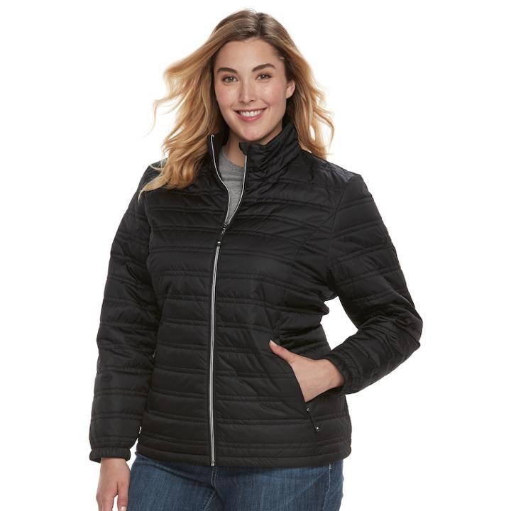 Plus Size Zeroxposur Karina Puffer Jacket, Women's, Size: 1xl, Black