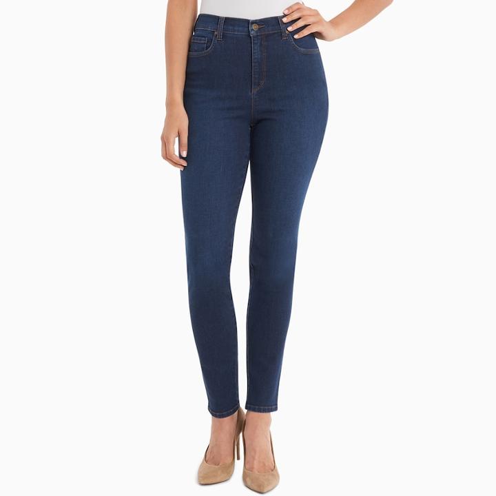 Women's Gloria Vanderbilt Amanda High-waisted Skinny Jeans, Size: 8 Short, Light Blue