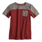 Boys 4-12 Sonoma Goods For Life&trade; Colorblock Short Sleeve Pocket Tee, Size: 12, Dark Red