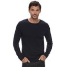 Men's Marc Anthony Slim-fit Heathered Crewneck Sweater, Size: Xl, Dark Blue