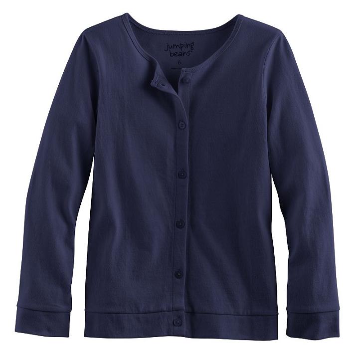 Girls 4-10 Jumping Beans&reg; Button-front Cardigan, Size: 8, Blue