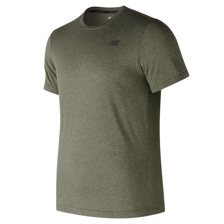 Men's New Balance Tech Tee, Size: Large, Med Green