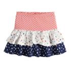 Girls 4-10 Jumping Beans&reg; Tiered Tulip Americana Skort, Size: 8, White