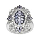 Sterling Silver Tanzanite & Diamond Accent Filigree Ring, Women's, Size: 7, Blue