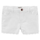 Girls 4-12 Oshkosh B'gosh&reg; Eyelet Trim White Shorts, Size: 7