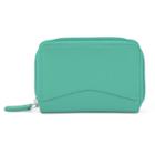 Ili Leather Rfid-blocking Mini Card Case, Women's, Turquoise/blue (turq/aqua)