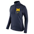Women's Nike Michigan Wolverines Tailgate Quarter-zip Top, Size: Xl, Blue (navy)