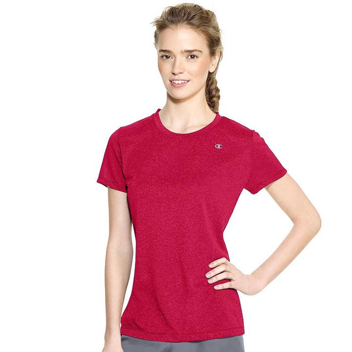 Women's Champion Powertrain Heather Performance Tee, Size: Xl, Dark Red
