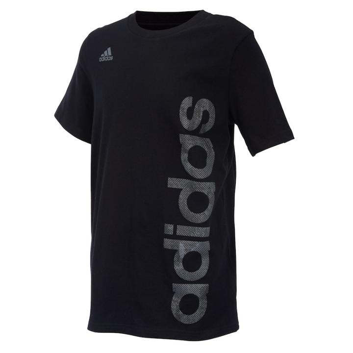 Boys 8-20 Adidas Linear Logo Tee, Size: Medium, Black