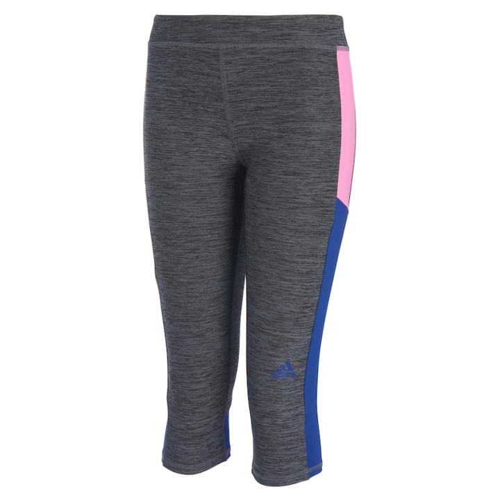 Girls 7-16 Adidas Match Point Melange Capri Leggings, Size: Medium, Dark Grey