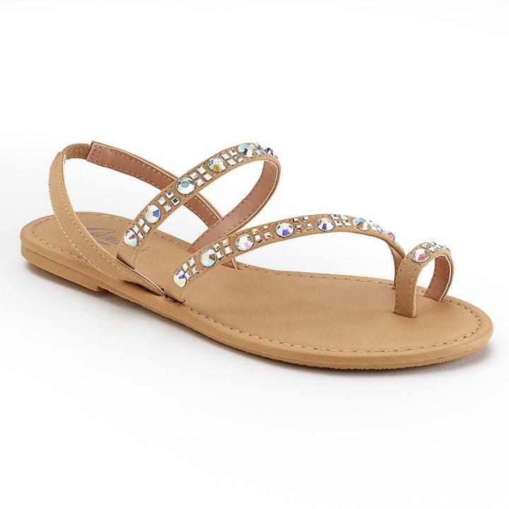 Candie's&reg; Rhinestone Sandals, Women's, Size: Large, Med Pink