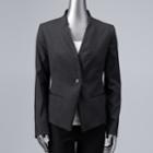 Women's Simply Vera Vera Wang Simply Cropped Blazer, Size: Xl, Grey