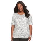 Plus Size Apt. 9&reg; Essential Scoopneck Tee, Women's, Size: 4xl, White