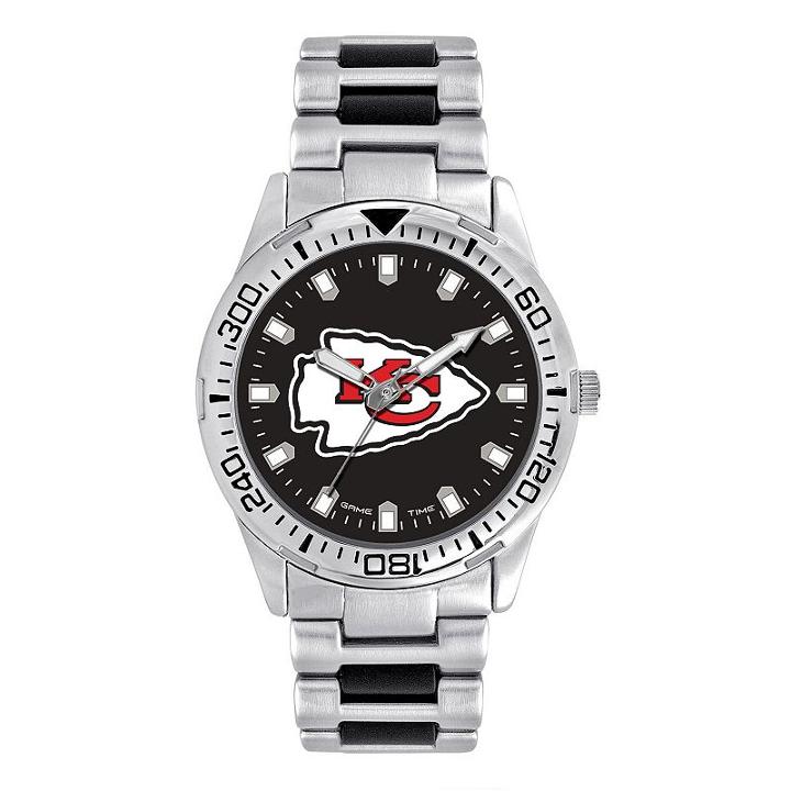 Men's Game Time Kansas City Chiefs Heavy Hitter Watch, Silver