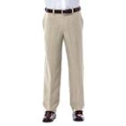 Men's Haggar Eclo Stria Classic-fit Flat-front Dress Pants, Size: 34x32, White Oth