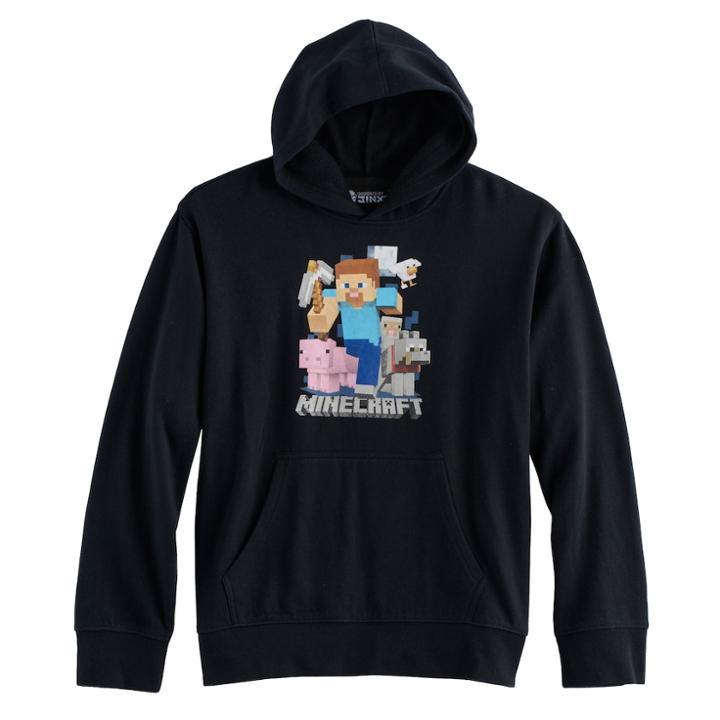 Boys 8-20 Minecraft Gang Hoodie, Size: Xl, Black