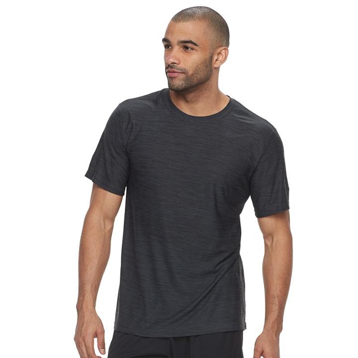 Men's Nike Breathe Tee, Size: Xxl, Grey (charcoal)