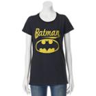 Juniors' Dc Comics Batman Large Logo Graphic Tee, Girl's, Size: Medium, Black